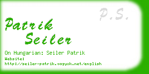 patrik seiler business card